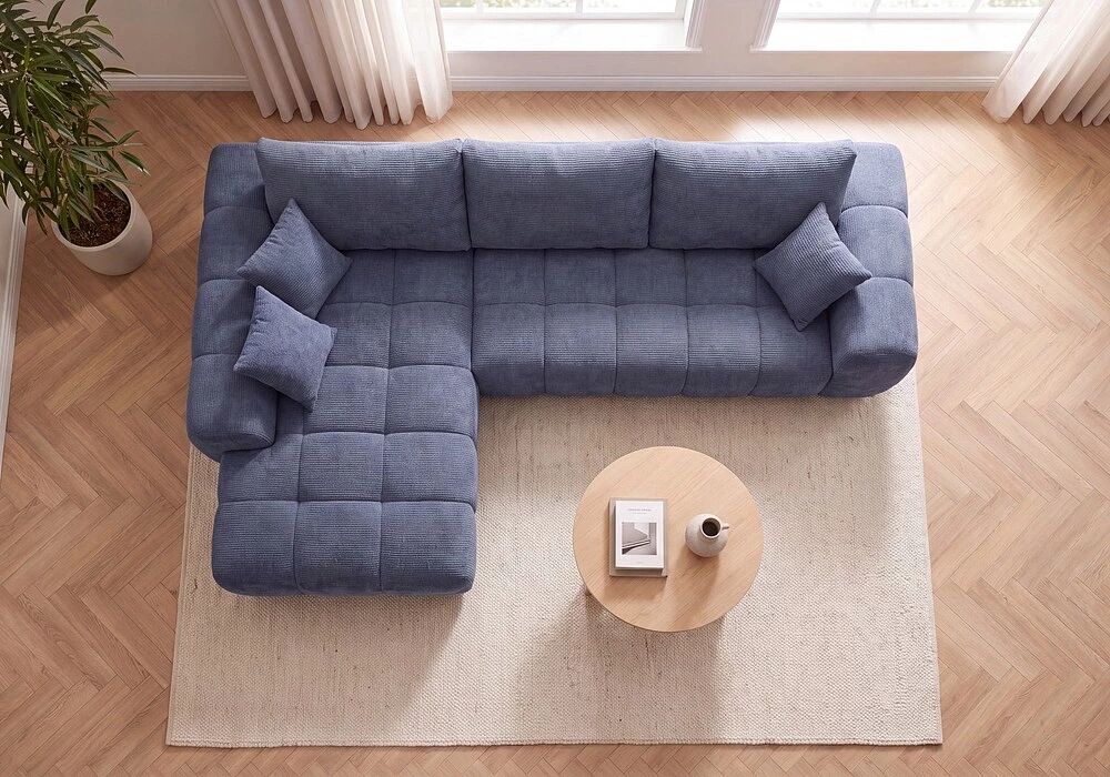 JURA, Canap&eacute; d\'angle fixe (angle droit) en tissu