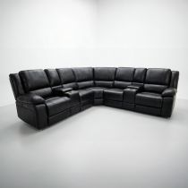 KANSAS, Canapé Relax electrique 5/6 places en simili renforcé