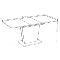 LALI 120cm extensible +40cm Table (Rivoli-Anthracite)