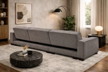 LEON, Canap&eacute; d\'angle convertible (m&eacute;canisme Clic Clac)  avec m&eacute;ridienne