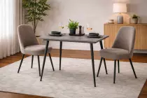 Lilis Table extensible 90cm &agrave; 120cm (Retro Stone)