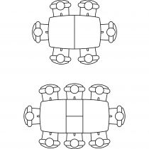 Lilis Table extensible 90cm &agrave; 120cm (Retro Stone)