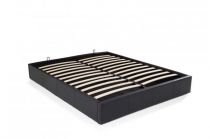Lit coffre sans tête de lit existe en plusieurs tailles de couchage : 90/12/140x190cm 160/180x200cm en simili cuir PU