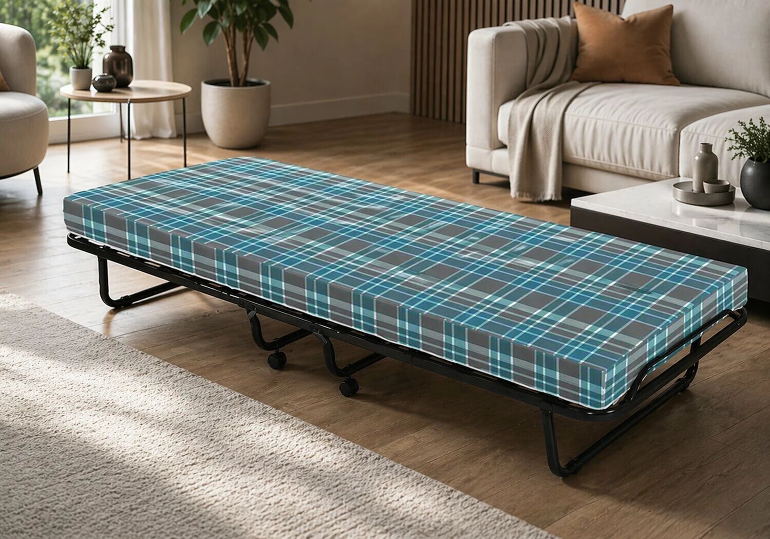 Lit de camp d\'appoint pliant avec matelas 80x190cm (occassionnel poids maximum 70kg)