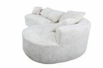 LOUSA, Canap&eacute; &agrave; ressorts ensach&eacute;s, angle non reversible L285 * P158 * H65cm en tissu boucl&eacute;