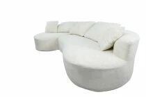 LOUSA, Canap&eacute; &agrave; ressorts ensach&eacute;s, angle non reversible L285 * P158 * H65cm en tissu boucl&eacute;