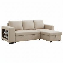 LUCENA angle convertible gigogne Méridienne avec coffre en tissu GALARDO