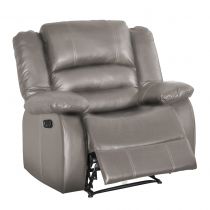 MARTIN, Fauteuil Relax en simili renforcé (leather gel) gris