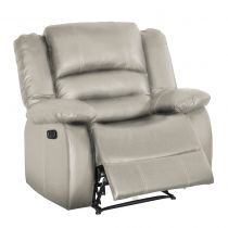 MARTIN, Fauteuil Relax en simili TEX Taupe