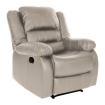 MARTIN, Fauteuil Relax en Tissus TEX Taupe
