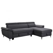 MARYSE, Canapé d\'angle droite convertible Gigogne
