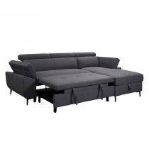 MARYSE, Canapé d\'angle droite convertible Gigogne