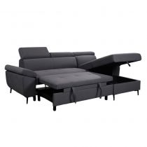 MARYSE, Canapé d\'angle droite convertible Gigogne