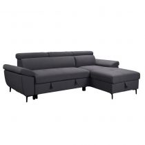 MARYSE, Canapé d\'angle droite convertible Gigogne