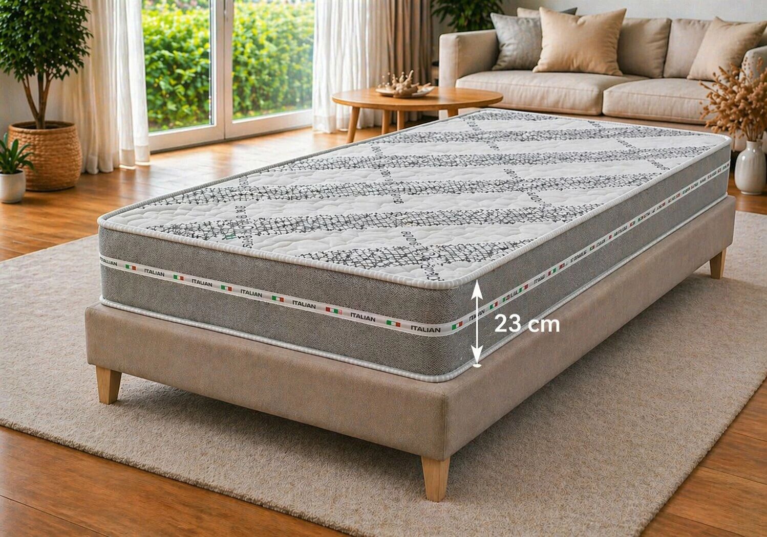 Matelas BAMBOU en mousse &eacute;paisseur 23cm (toutes les dimensions)