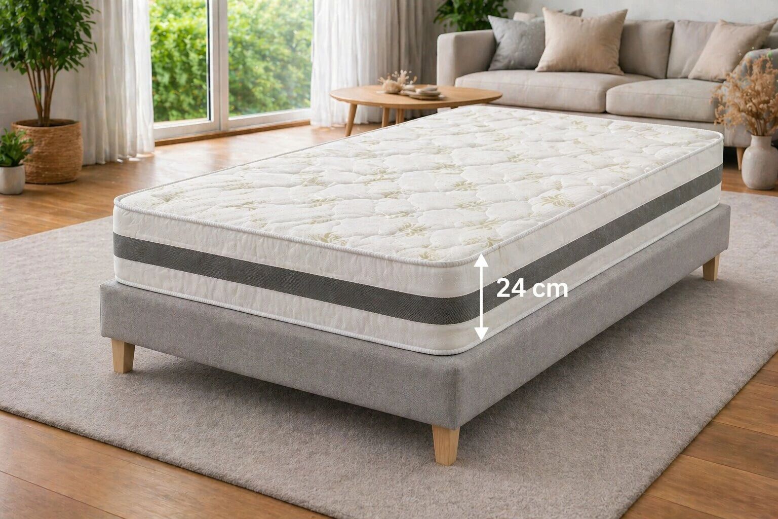 Matelas GOMMA ALOE en mousse &eacute;paisseur 24cm (toutes dimensions)