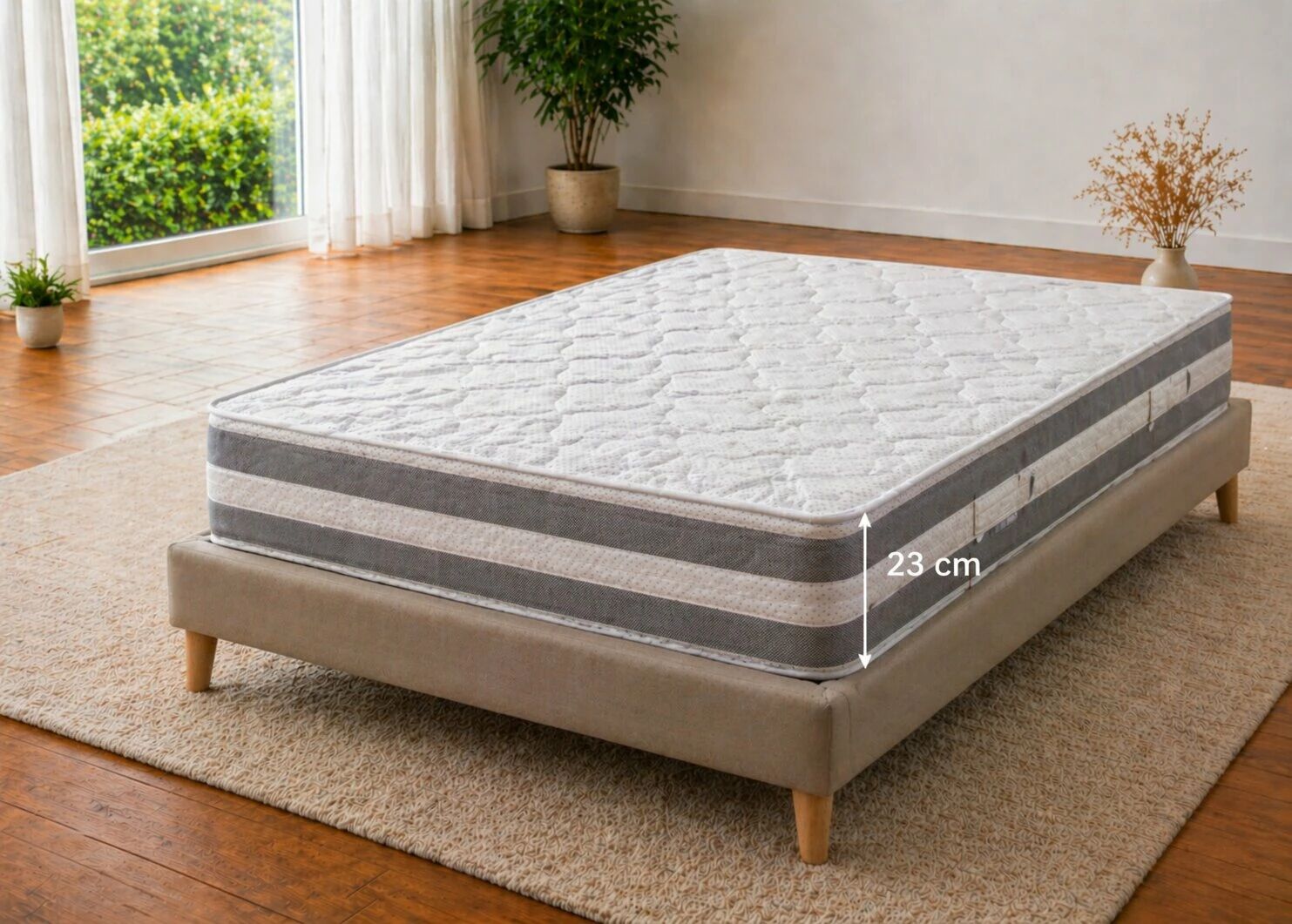 Matelas MEMORY AIR CONFORT en mousse, 2cm de m&eacute;moire de forme, &eacute;paisseur 23cm (toutes dimensions)
