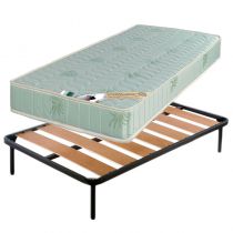 Matelas Polilatex Aloe Vera + sommier Mega lattes + 4 pieds