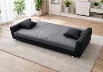 MAX, Canap&eacute; convertible Clic clac, bicolore gris+noir