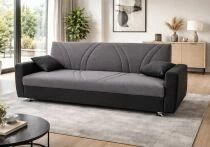 MAX, Canap&eacute; convertible Clic clac, bicolore gris+noir