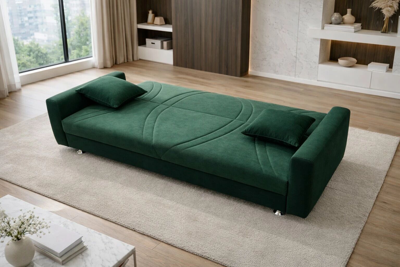 MAX, Canap&eacute; convertible Clic clac, bicolore gris+noir