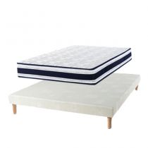 MEMORY AIR CONFORT Matelas en mousse, 2cm de mémoire de forme, épaisseur 20cm (toutes dimensions)  + SOMMIER TAPISSIER + PIEDS B