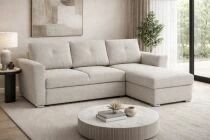 MIKA Canap&eacute; convertible Gigogne reversible, avec coffre Tissu Galardo