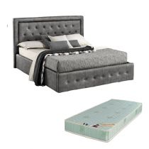 MINERVA, Lit coffre existe en plusieurs dimensions en PU, avec option matelas Aloe Vera 18cm