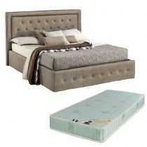 MINERVA, Lit coffre existe en plusieurs tailles de couchage : 120/140x190cm et 160/180x200cm avec Matelas