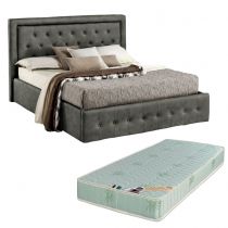 MINERVA, Lit coffre existe en plusieurs tailles de couchage : 120/140x190cm et 160/180x200cm avec Matelas