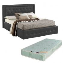 MINERVA, Lit coffre existe en plusieurs tailles de couchage : 120/140x190cm et 160/180x200cm avec Matelas