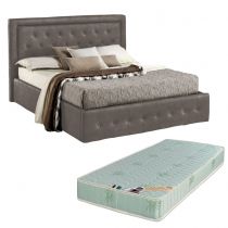 MINERVA, Lit coffre existe en plusieurs tailles de couchage : 120/140x190cm et 160/180x200cm avec Matelas