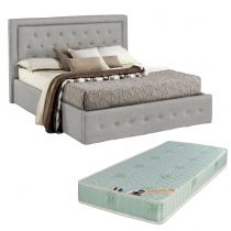 MINERVA, Lit coffre existe en plusieurs tailles de couchage : 120/140x190cm et 160/180x200cm avec Matelas