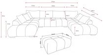 MONT BLANC (Bleu Marine) U panoramique -JYMLK23S38-A13(Marine)-379*207*207cm