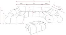 MONT BLANC (Bleu Marine) U panoramique -JYMLK23S38-A13(Marine)-379*207*207cm