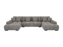 MONT BLANC(GRIS GRAPHITE)-U- GRIS (JYMLK23S38-A20)-379*207*207cm (vendu sans le pouf)