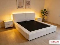 NADIA, Lit coffre avec sommier plein existe en plusieurs tailles de couchage et couleurs. PRECOMMANDE ARRIVE VERS LE 15 FEVRIER