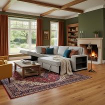 NERO, Grand Angle gauche convertible gigogne non reversible 2 places + angle meridienne coffre