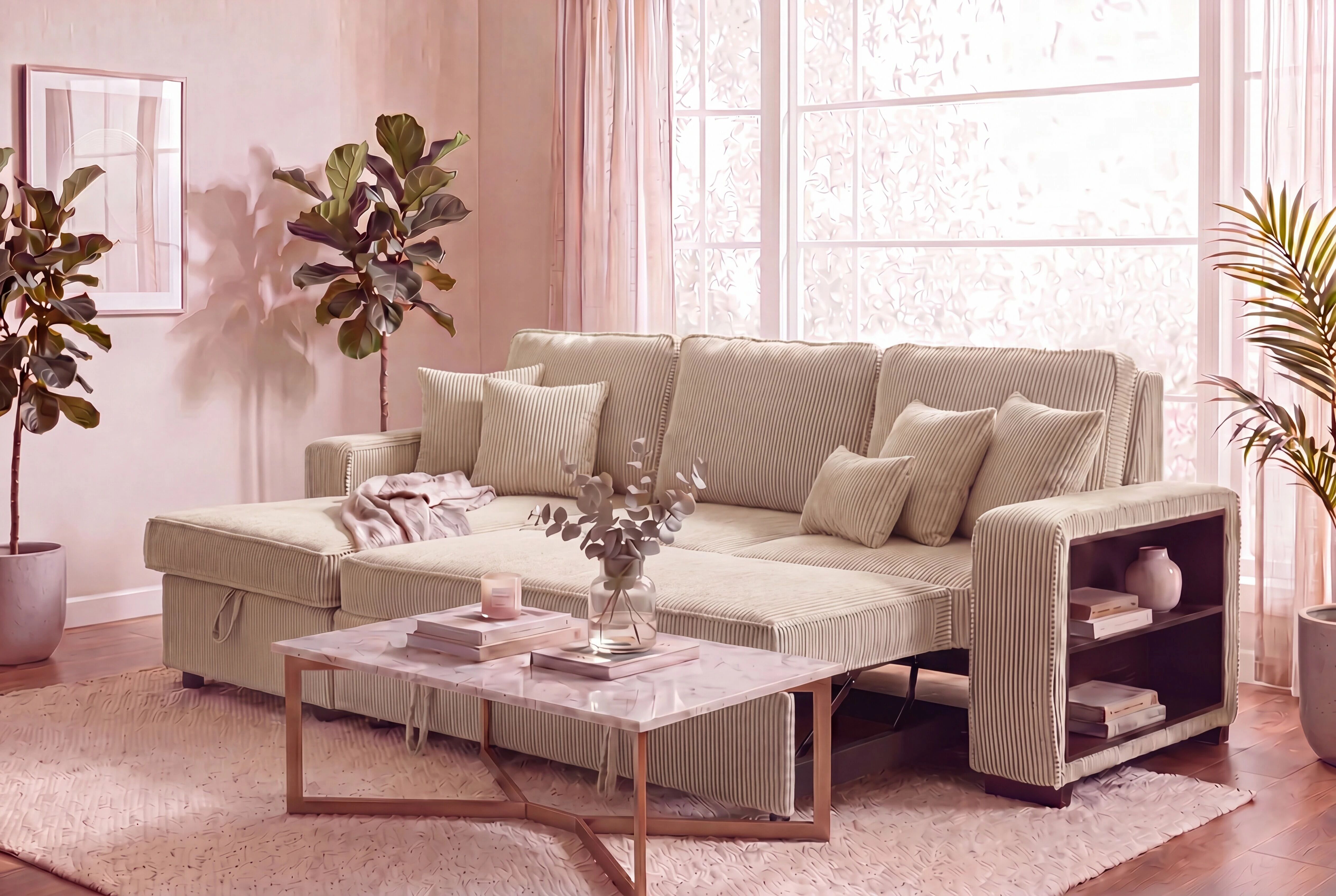 NERO, Grand Angle gauche convertible gigogne non reversible. EN STOCK