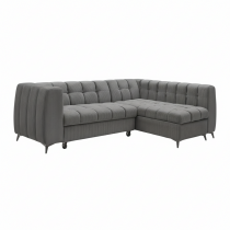 ODEON, Canapé dangle méridienne réversible convertible gigogne avec coffre de rangement en velours cotelé 