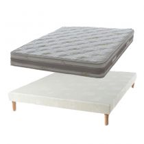 Offre Matelas GOMMA ALOE en mousse épaisseur 24cm (toutes dimensions) + SOMMIER TAPISSIER + PIEDS BOIS MASSIF 20CM (TOUTES DIMEN