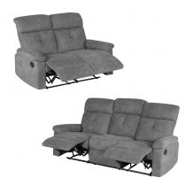 Offre OSCAR 3+2 places, Relax manuel en Tissu Nubuck PB