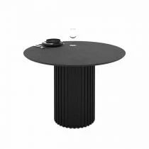 OLYMPUS Table ronde pieds style colonne 110cm(Anemon-Wood)