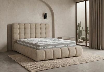 Pack Lit BUBBLE 140x190 + Matelas 140x190 � Aloe Soft ou Bambou au choix