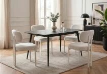 Pack YENSE DRAGON, Table extensible 145/185 cm + 4 chaises DRAGON