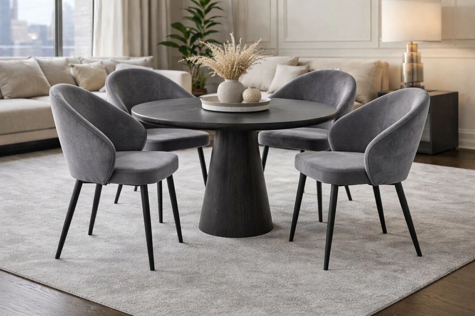 PATAYA Chaise velours ANKA (L56*P61*H82cm)