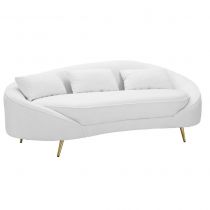 PETRA, Canapé fixe 3 places en tissu bouclé