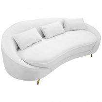 PETRA, Canapé fixe 3 places en tissu bouclé