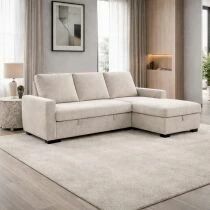 PISA, Canap&eacute; convertible Gigogne reversible, avec coffre