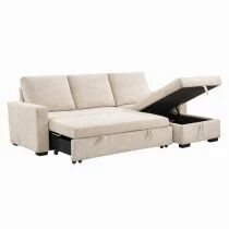 PISA, Canap&eacute; convertible Gigogne reversible, avec coffre